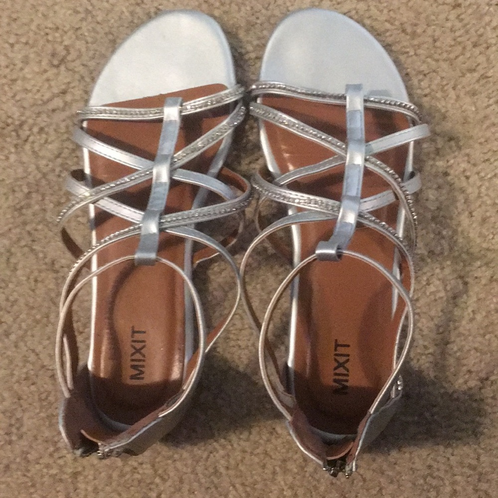 MIXIT Silver Sandals *NEVER WORN*